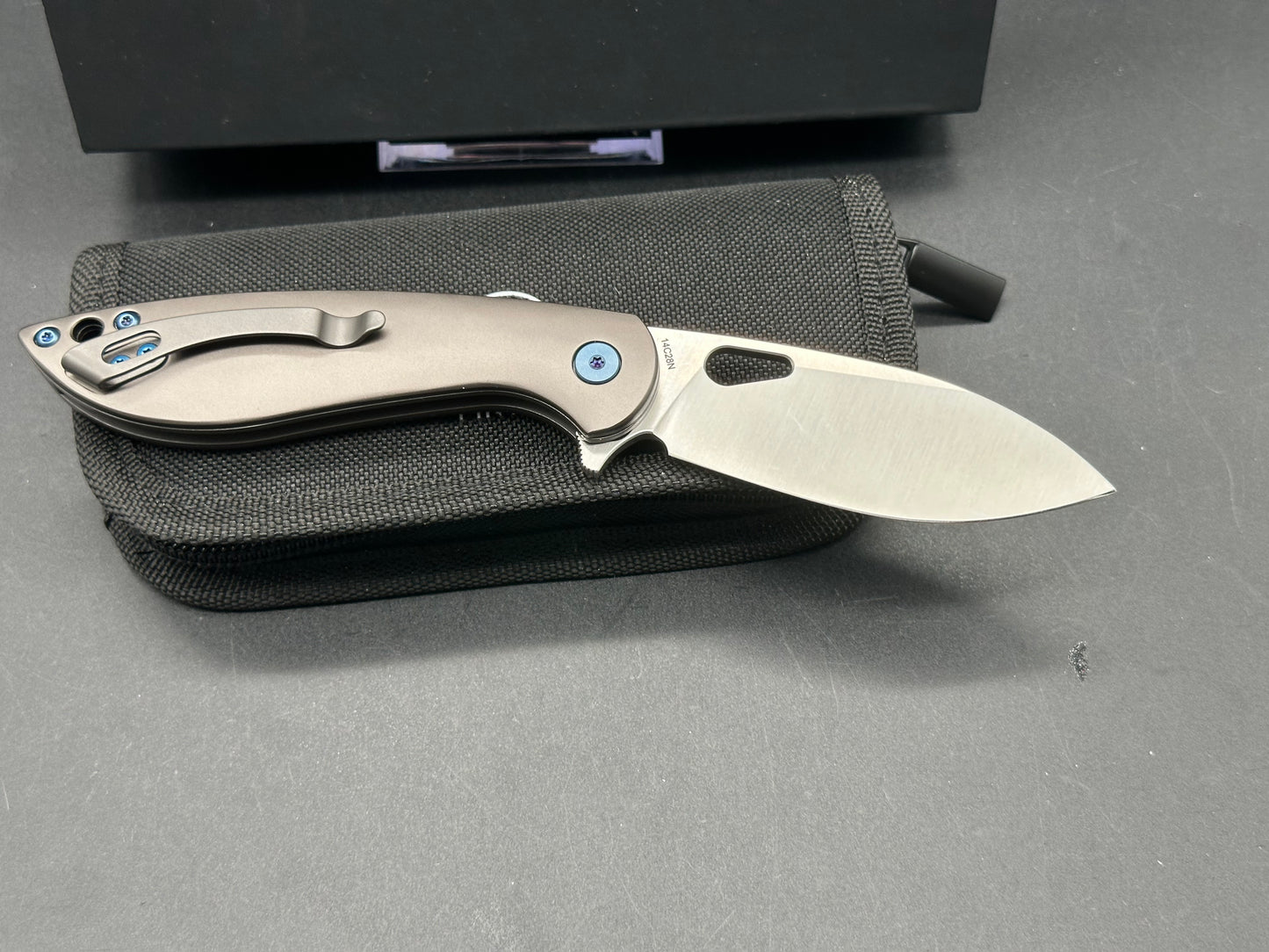 FINTISO COBRA GREY ALUMINUM ALLOY 3.1" 14C28N BLADE