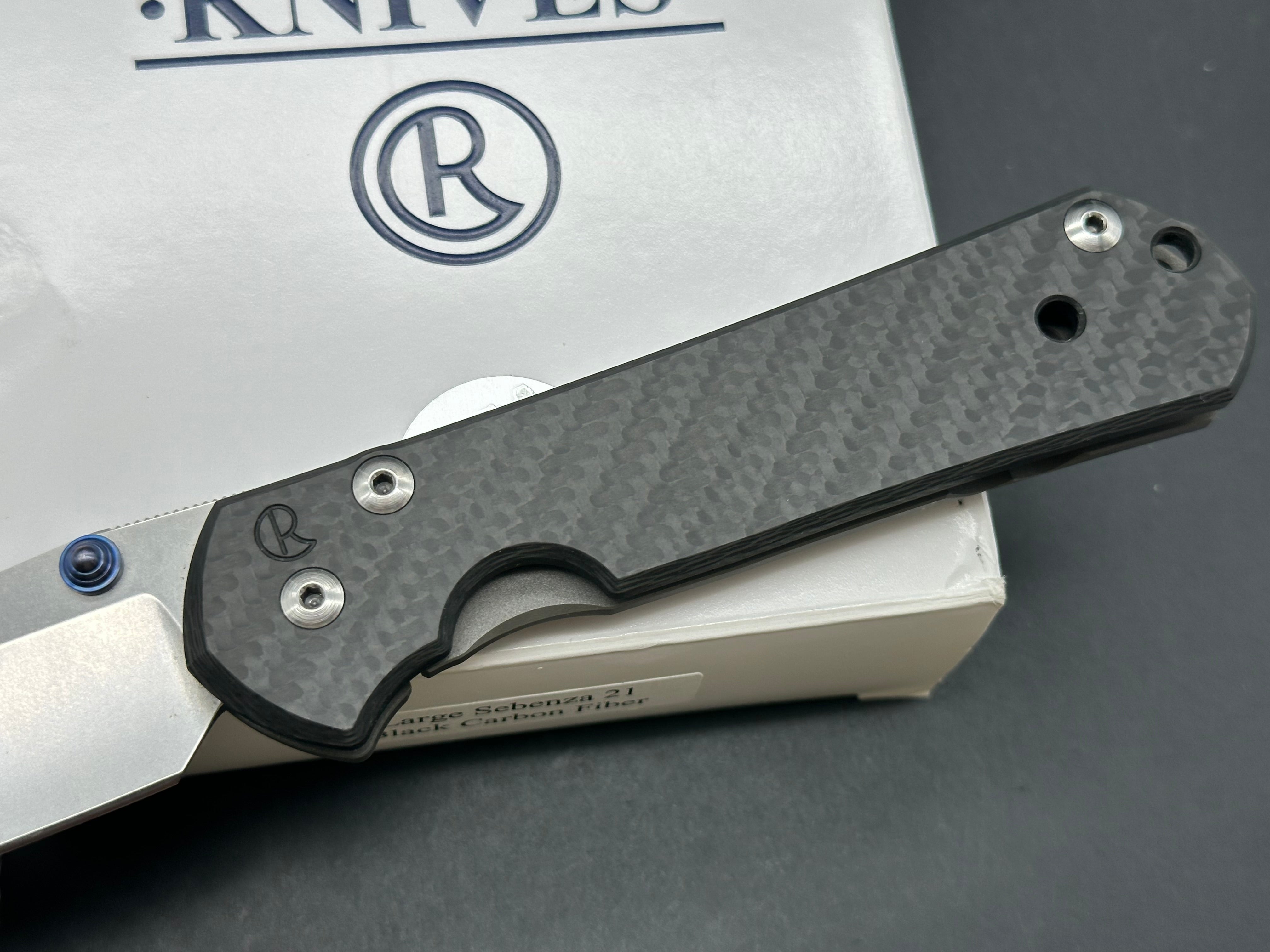 Chris Reeve Large Sebenza 21 CF/Titanium 3.5 inch CPM-S35VN blade