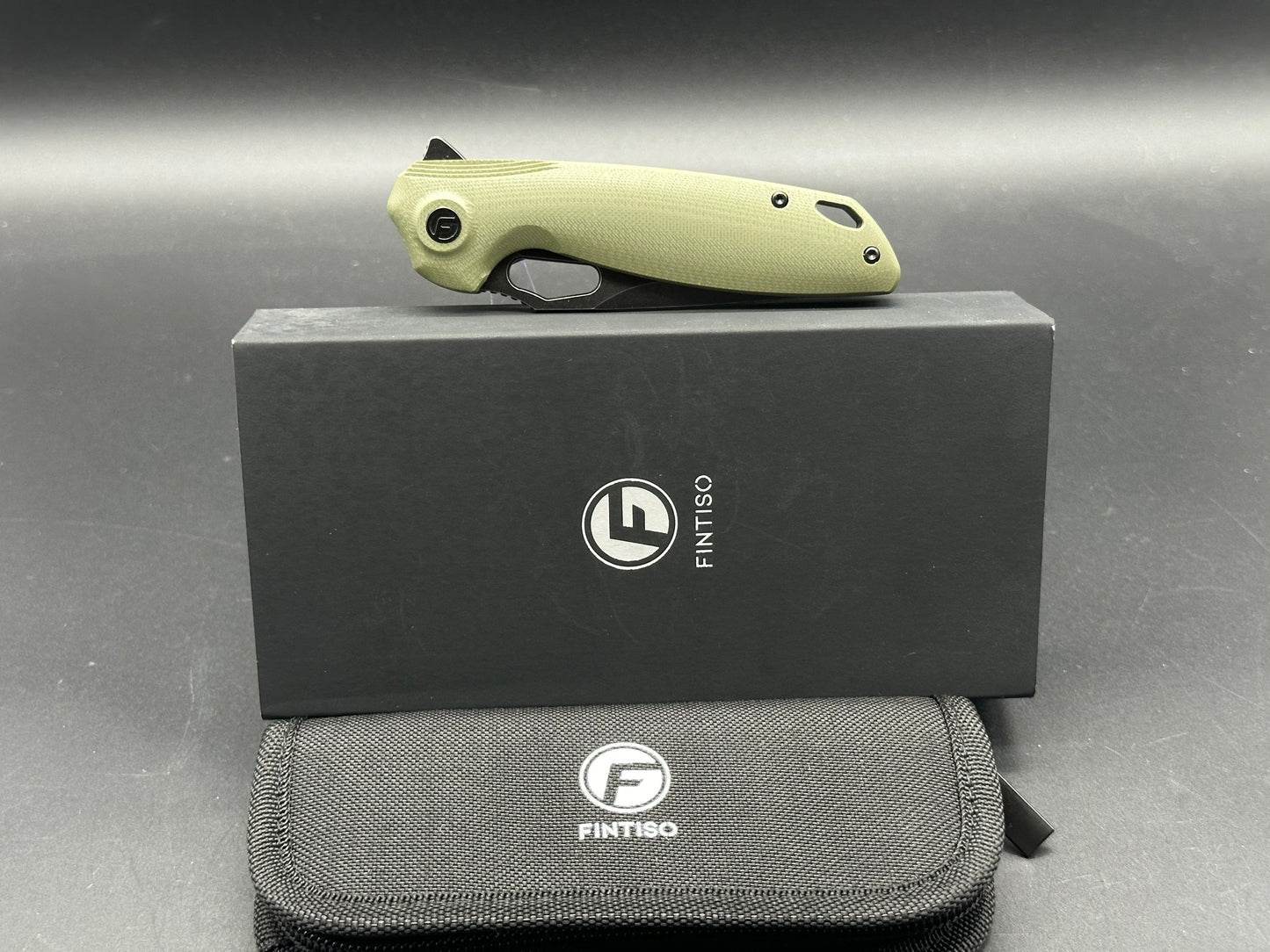 FINTISO ATLAS OLIVE 3.38" FOLDING KNIFE | 14C28N BLADE