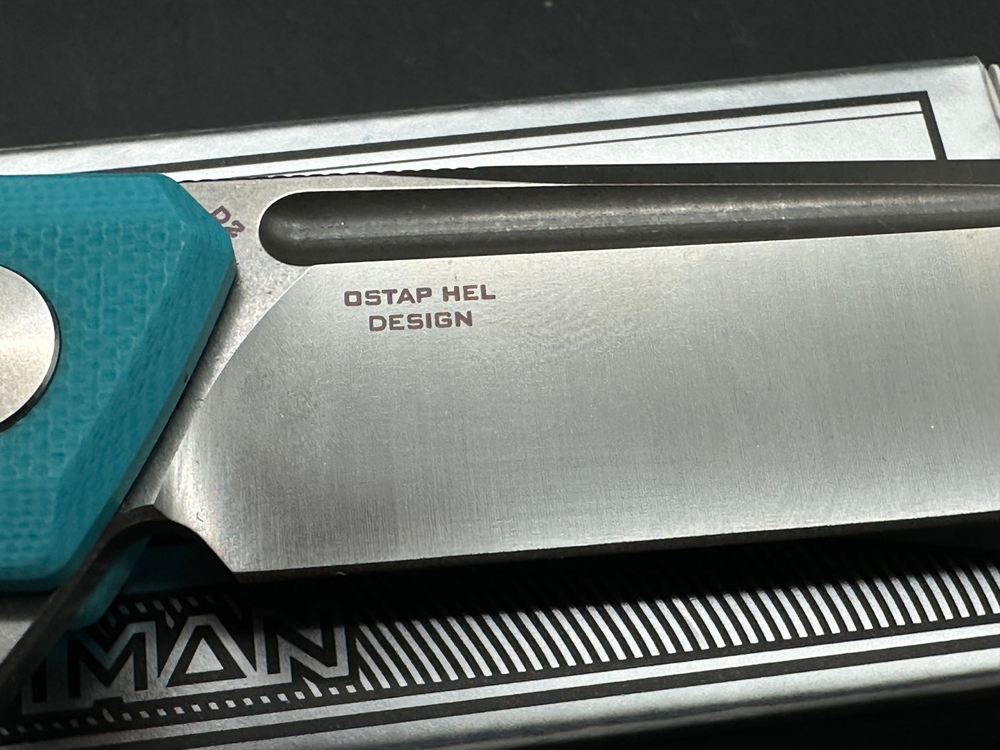 Bestechman Dundee Sheepsfoot Liner Lock Knife Tiffany Blue G-10 (3.5" Satin/SW)