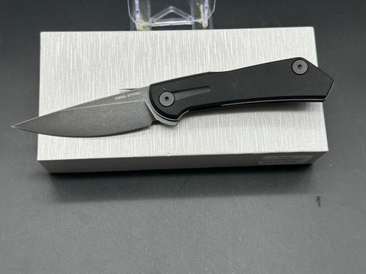 Real Steel Valore Nitro-V Black Stonewashed Blade, Black G10 Handle