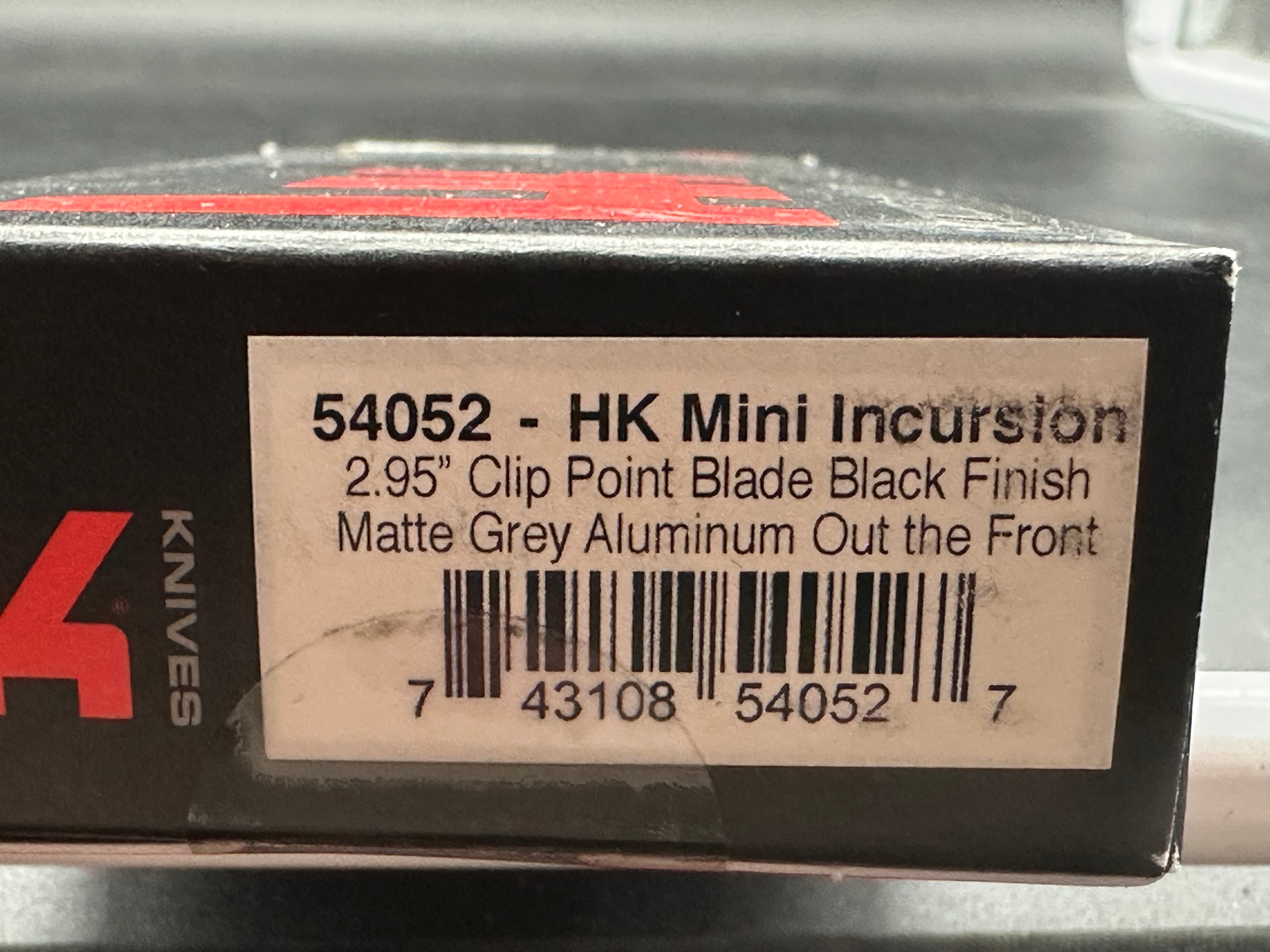 HK Mini Incursion OTF Automatic Knife Gray Aluminum (3" Black)