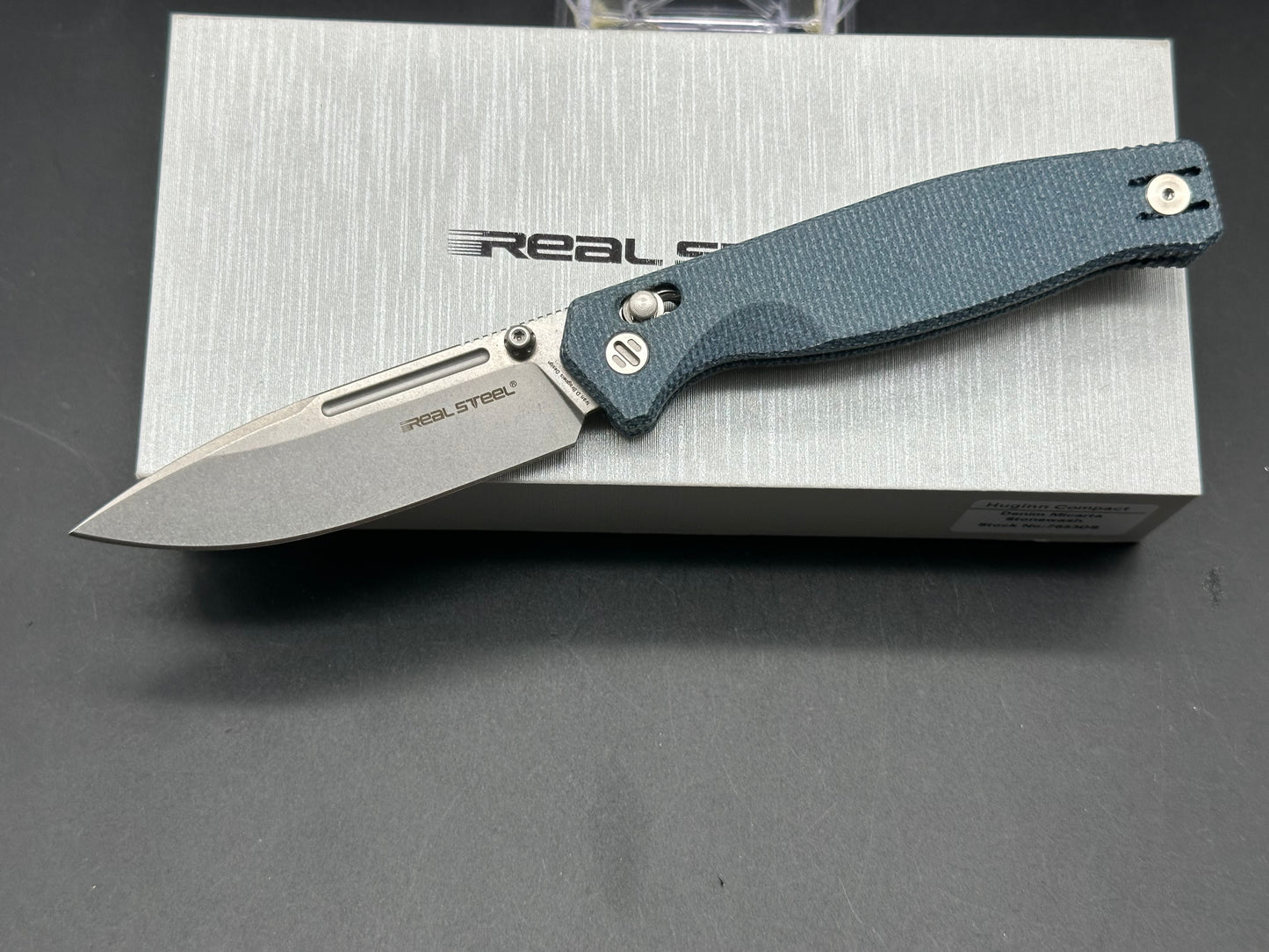 Real Steel Huginn Compact VG-10 Blade, Denim Micarta Handle