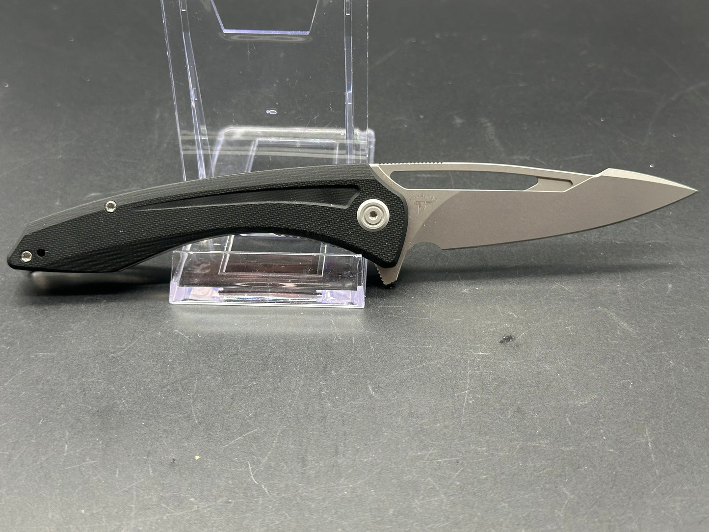 Kubey Merced Liner Lock Black G-10 (3.46" AUS-10 Stonewash)