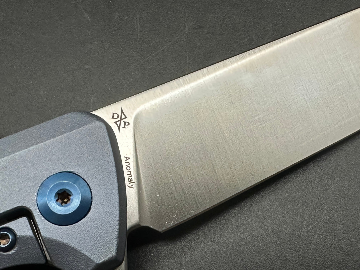 KANSEPT ANOMALY BLUE ORANGE PEEL TITANIUM HANDLE S35VN