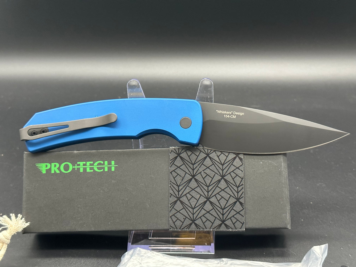 ProTech Magic 2 "Whiskers" Automatic Knife Tactical Blue (3.75" Black)