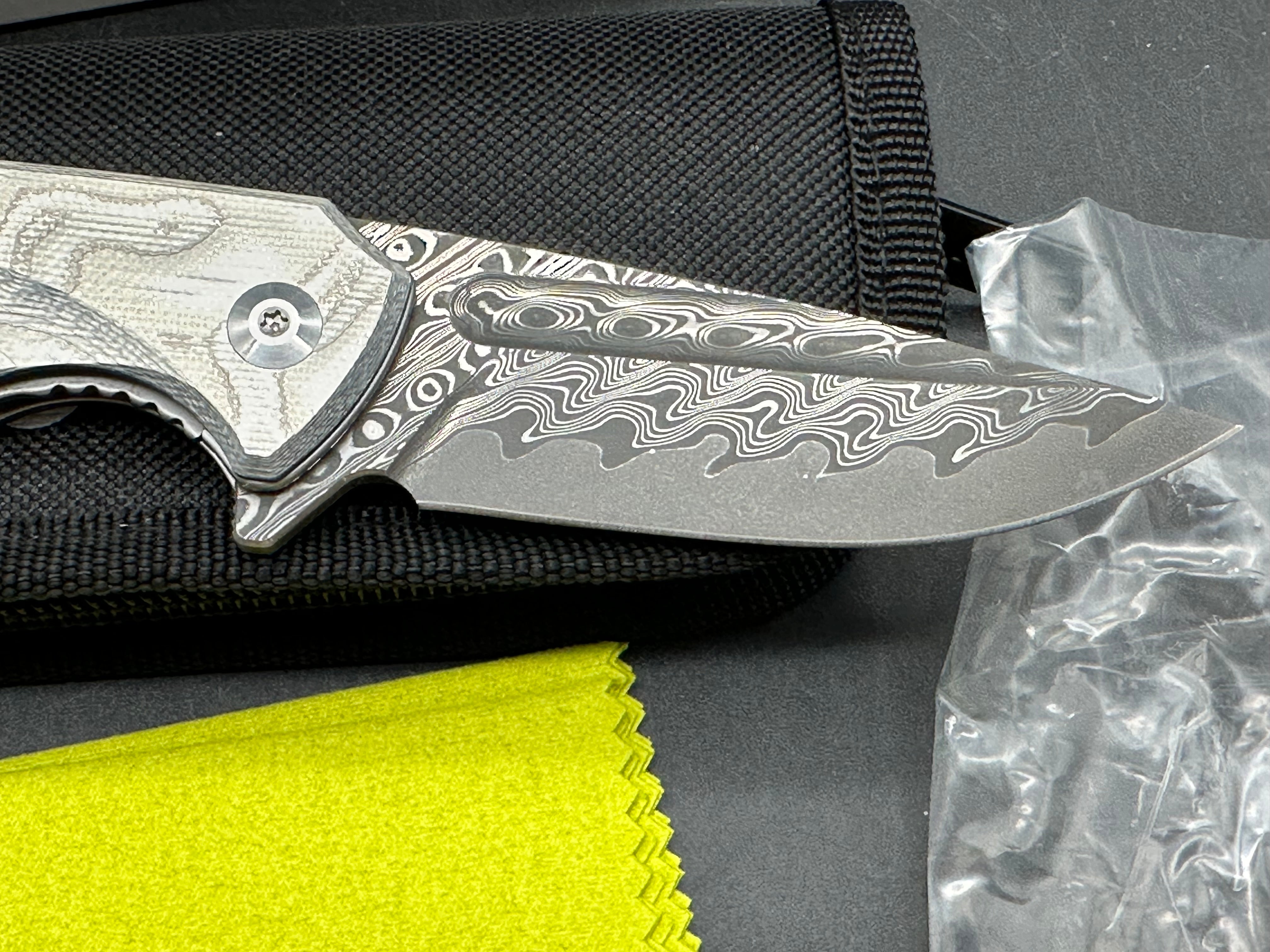 CIVIVI Voidflare Liner Lock Knife Aluminum Foil G-10 (2.9" Damascus)