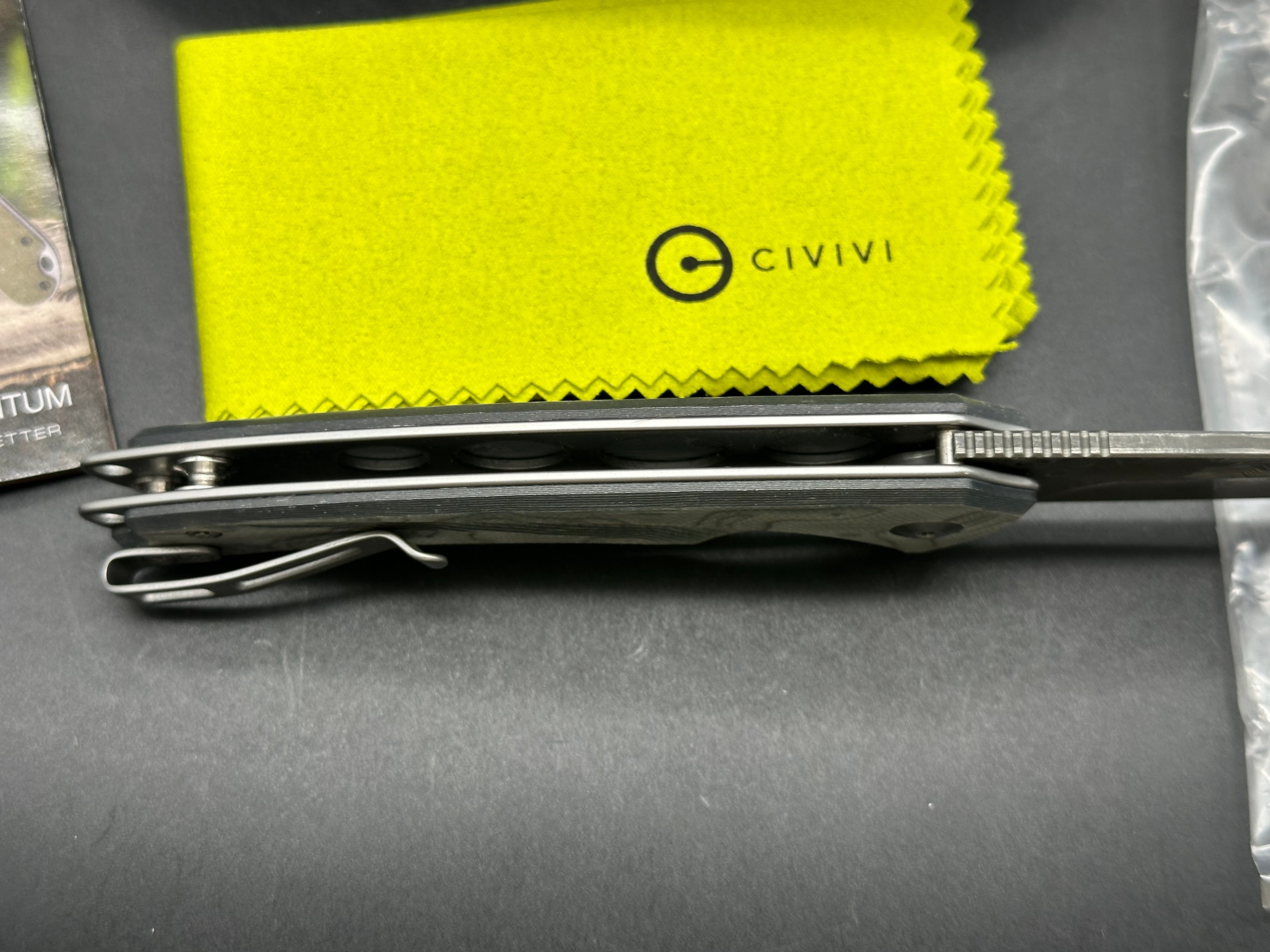CIVIVI Voidflare Liner Lock Knife Aluminum Foil G-10 (2.9" Damascus)