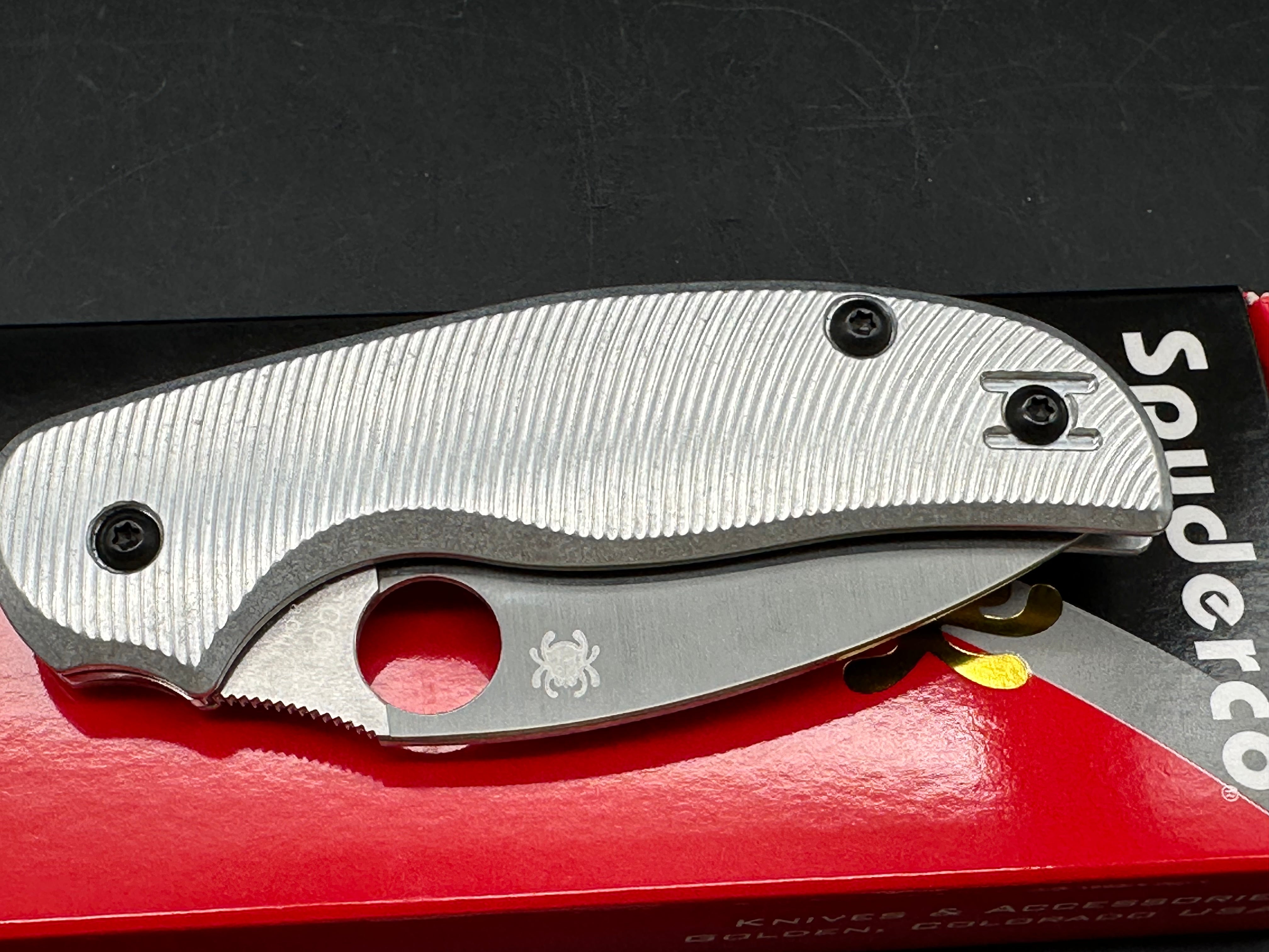 Spyderco Sage 5  Salt Light Weight  Magnacut AWT scale swap with Lynch NW deep carry pocket clip