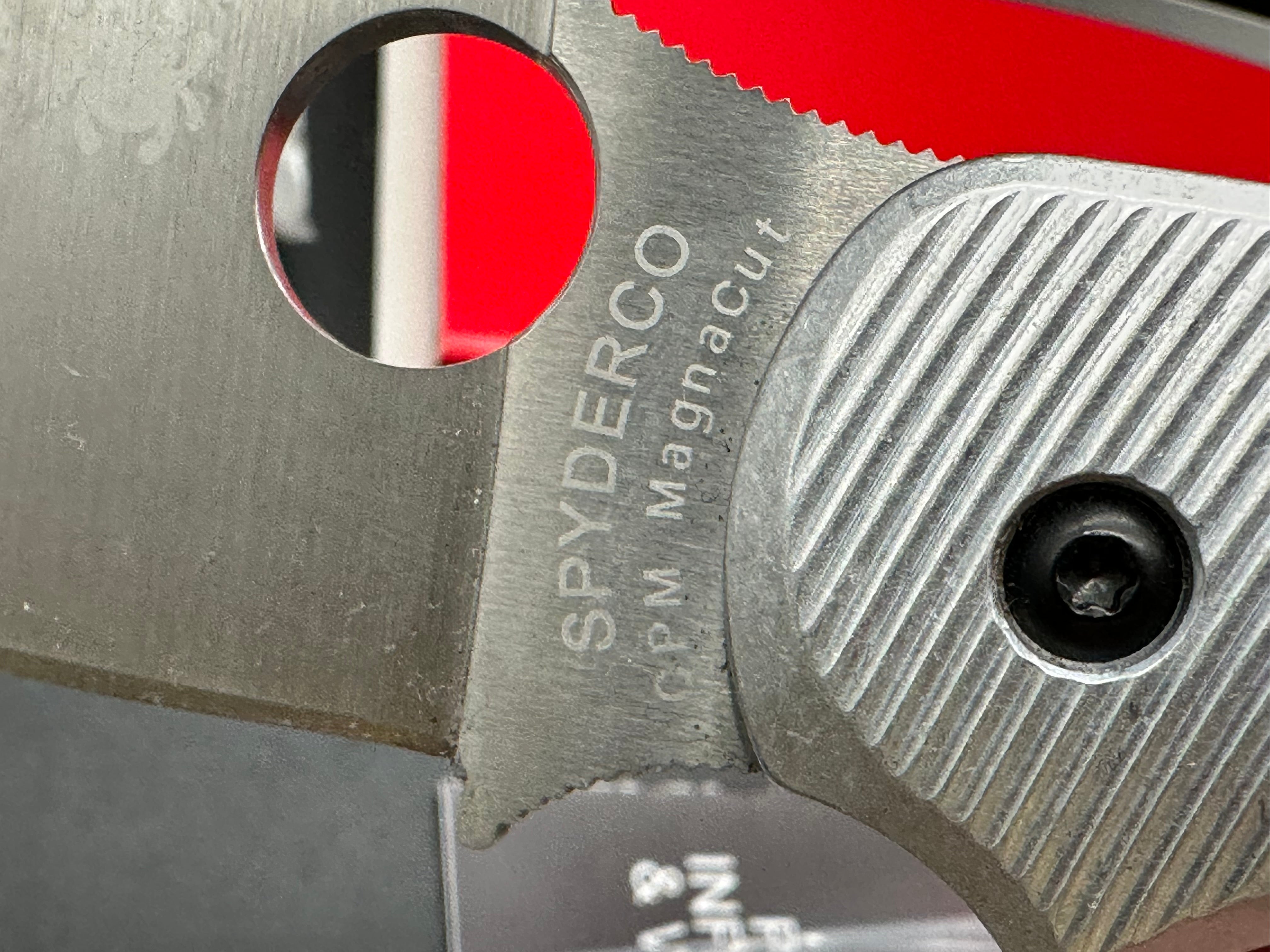 Spyderco Sage 5  Salt Light Weight  Magnacut AWT scale swap with Lynch NW deep carry pocket clip