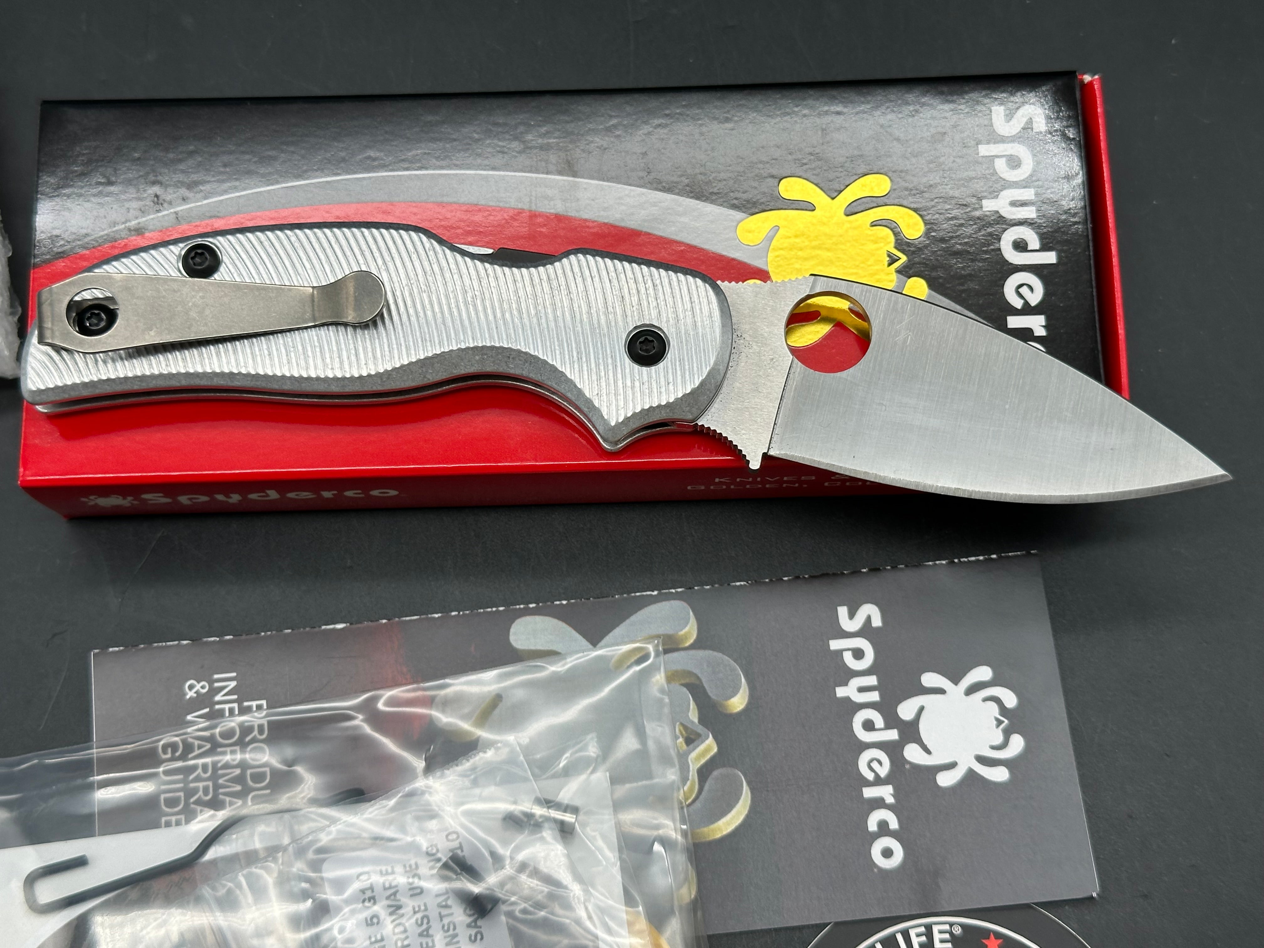 Spyderco Sage 5  Salt Light Weight  Magnacut AWT scale swap with Lynch NW deep carry pocket clip