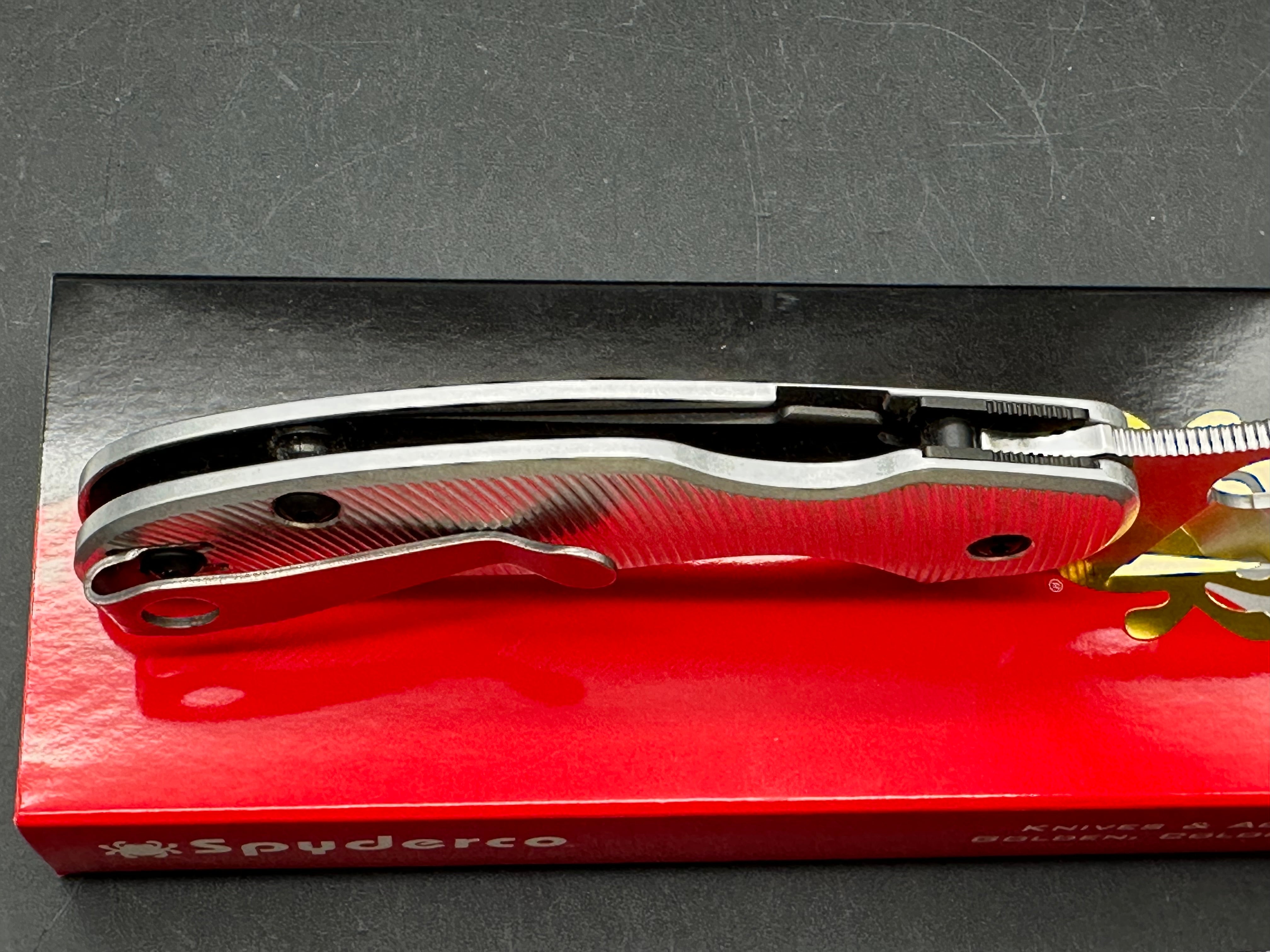 Spyderco Sage 5  Salt Light Weight  Magnacut AWT scale swap with Lynch NW deep carry pocket clip