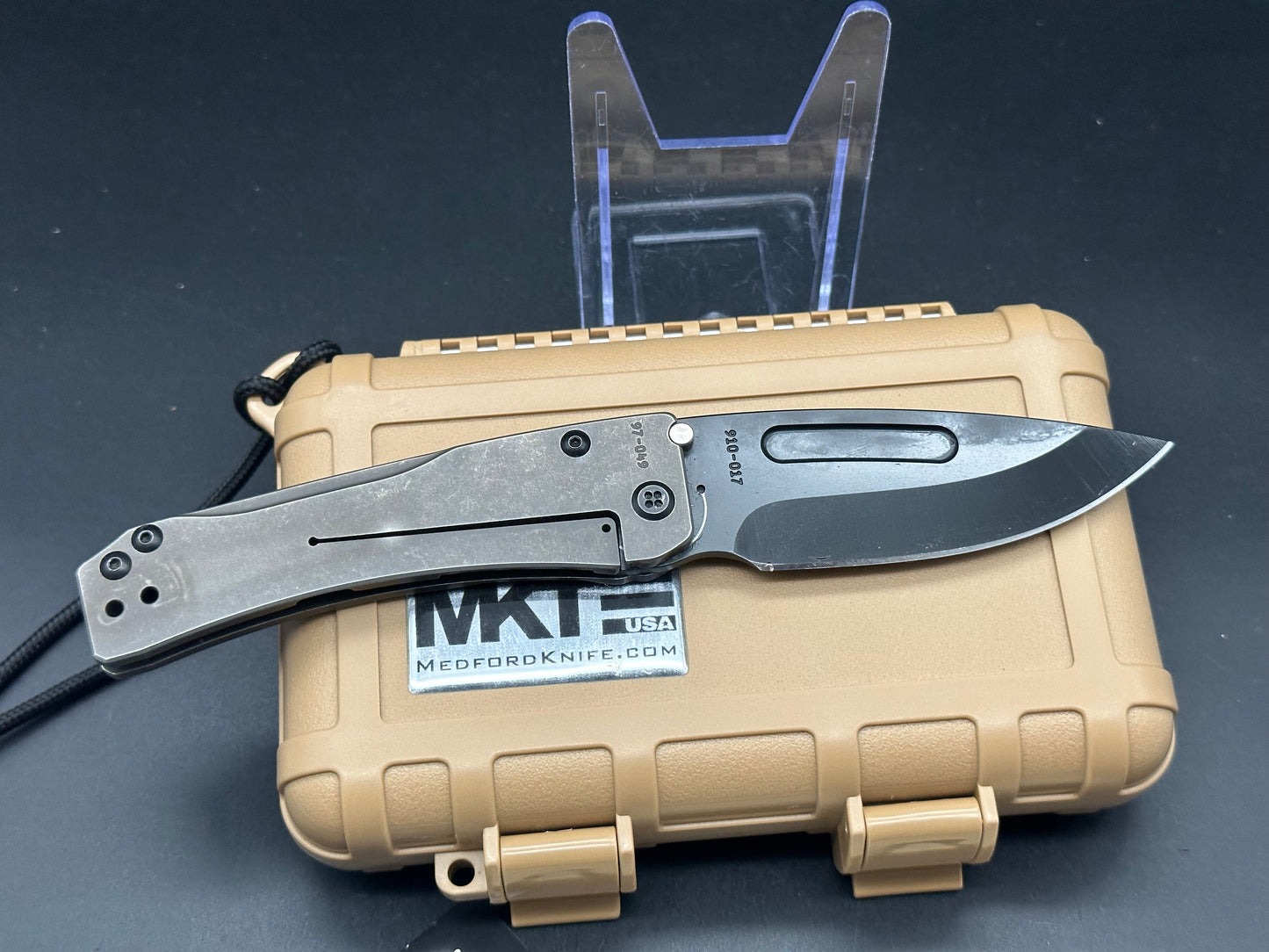 Medford Slim Midi Marauder Frame Lock Knife Tumbled Titanium (missing the clip)