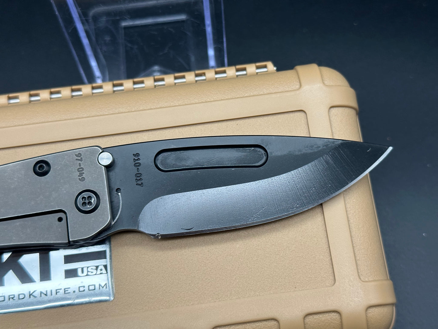 Medford Slim Midi Marauder Frame Lock Knife Tumbled Titanium (missing the clip)