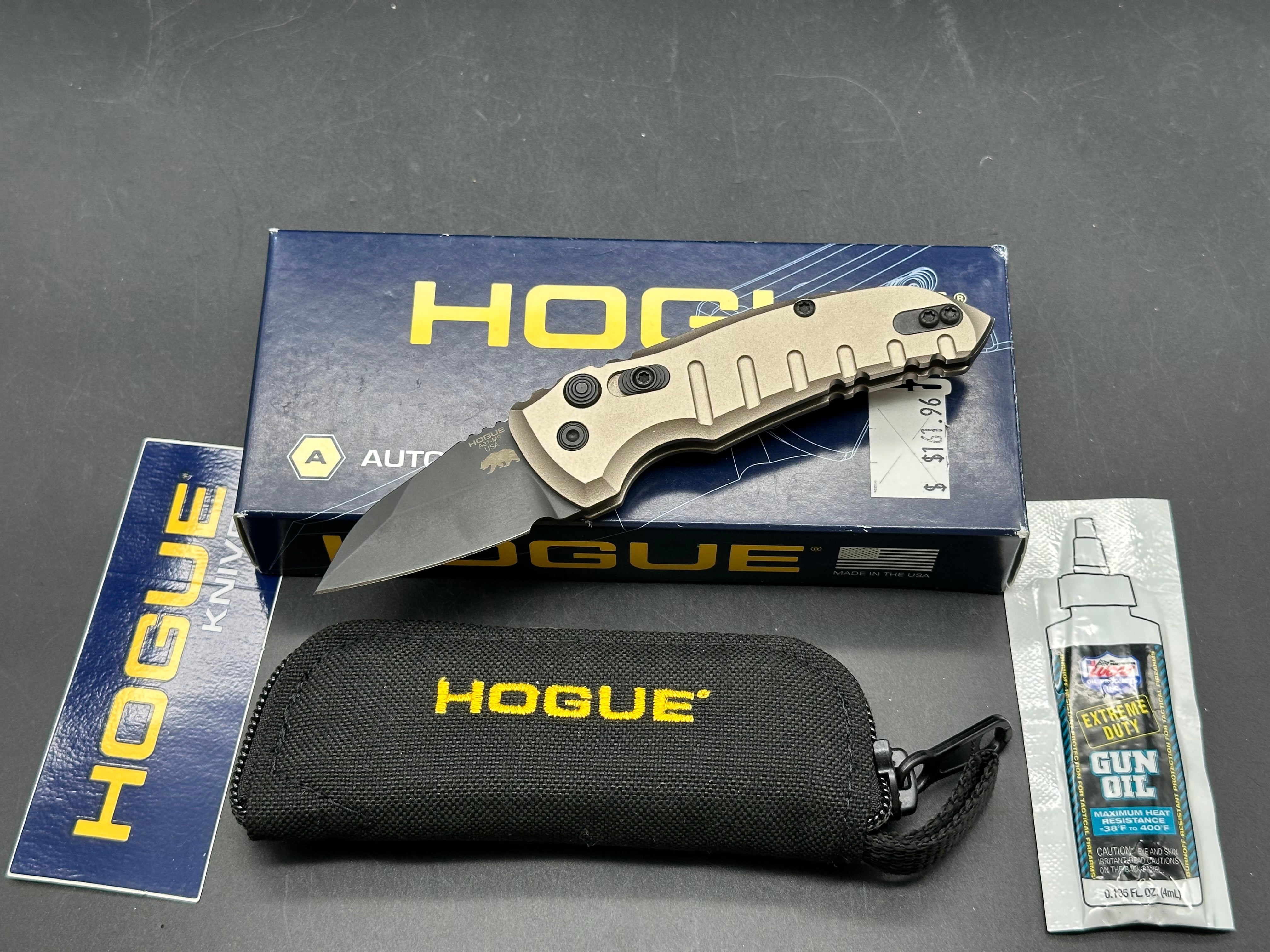Hogue 24147 A01 FDE Black Wharncliffe CA Legal Automatic