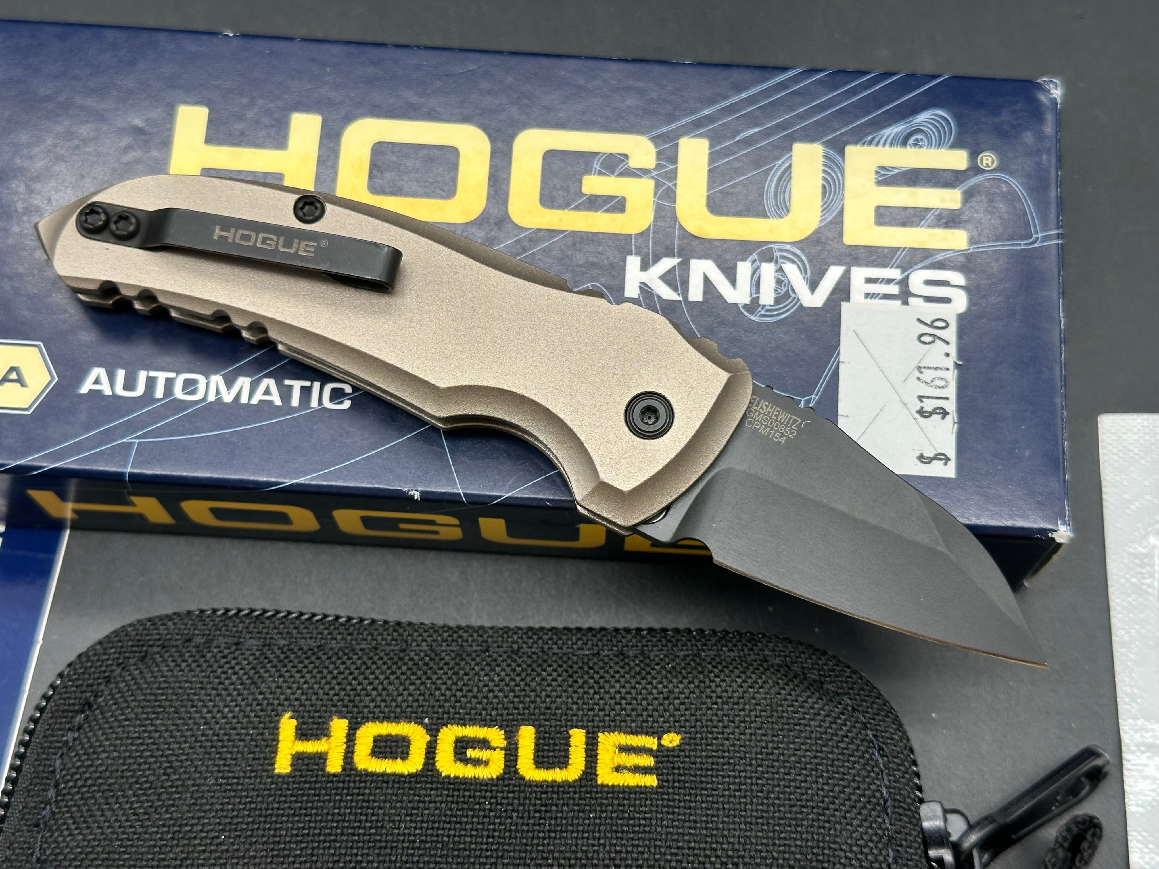 Hogue 24147 A01 FDE Black Wharncliffe CA Legal Automatic