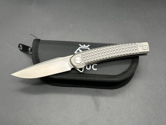 XTOUC RX302 M390 Sandblasted Blade with Titanium Frag Handle