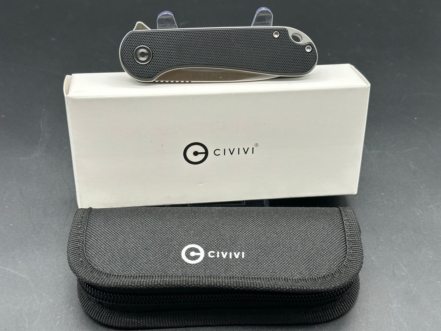 Civivi Elementum D2 Satin Drop Point Blade with Black G10 Handle