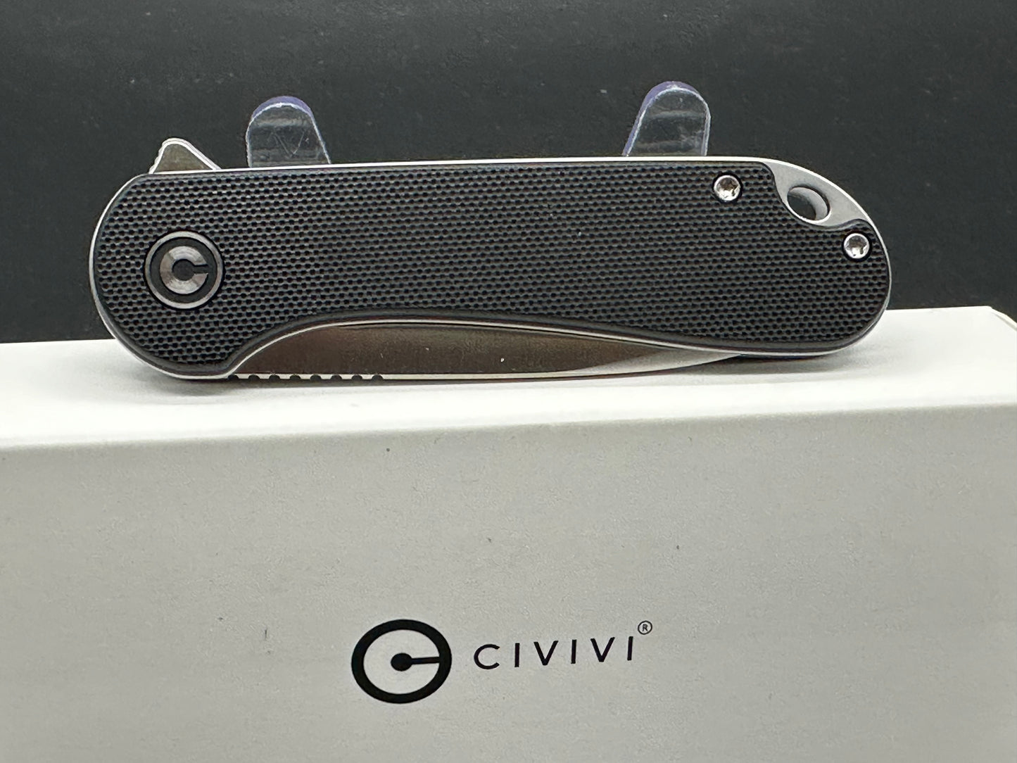 Civivi Elementum D2 Satin Drop Point Blade with Black G10 Handle