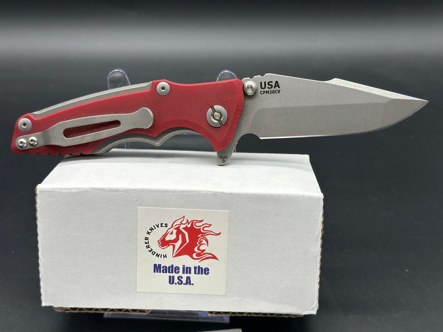 Hinderer Eklipse 3.0 Harpoon Spanto Red G10