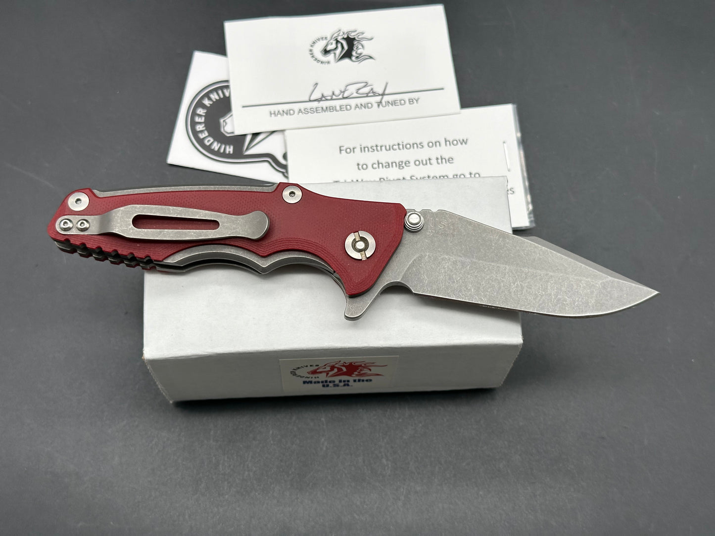 Hinderer Eklipse 3.0 Harpoon Spanto Red G10