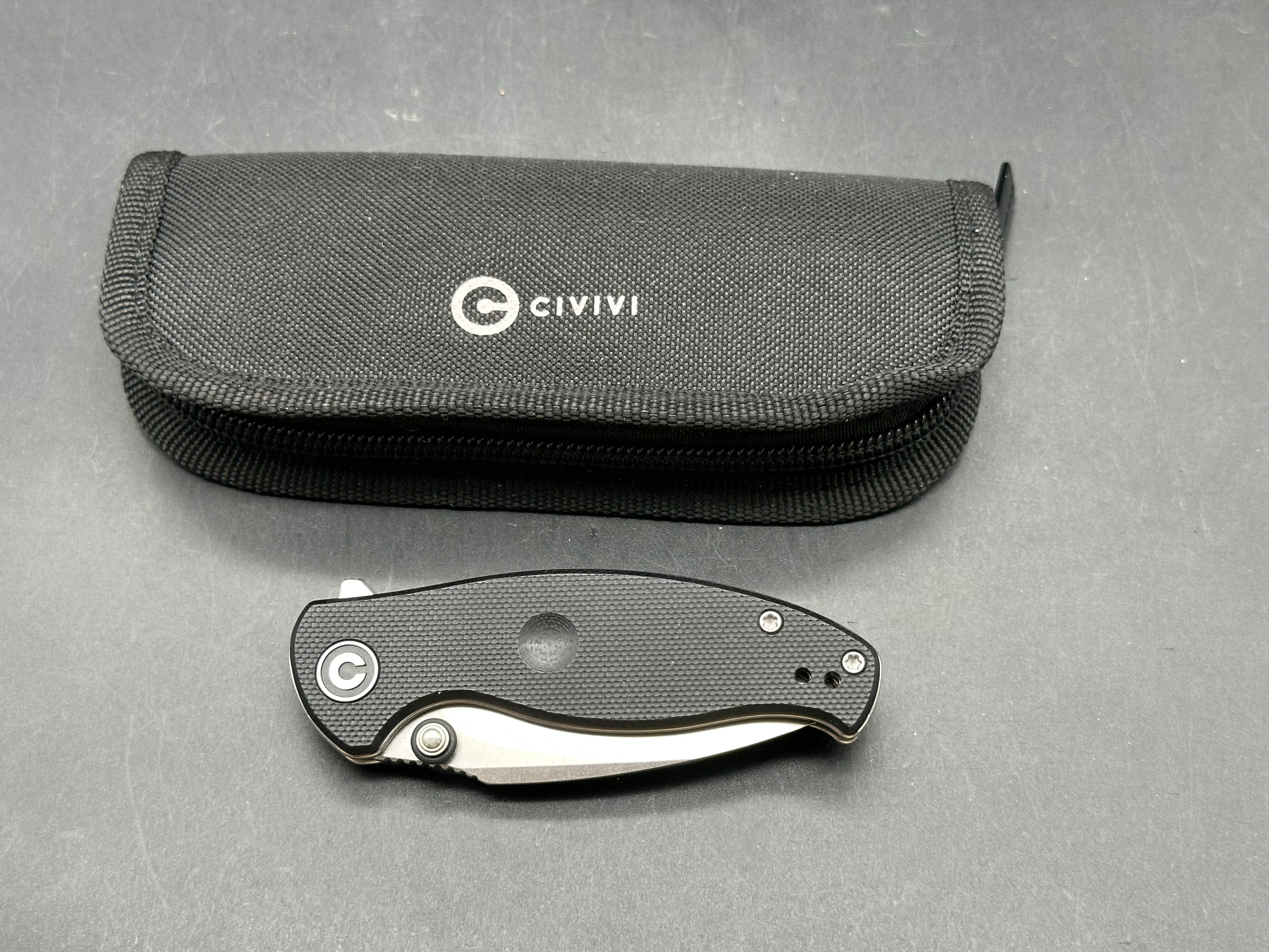 Civivi Scintilla (Blade HQ Exclusive), 2.75" D2 Stonewash Blade with Textured Black G10 Scales