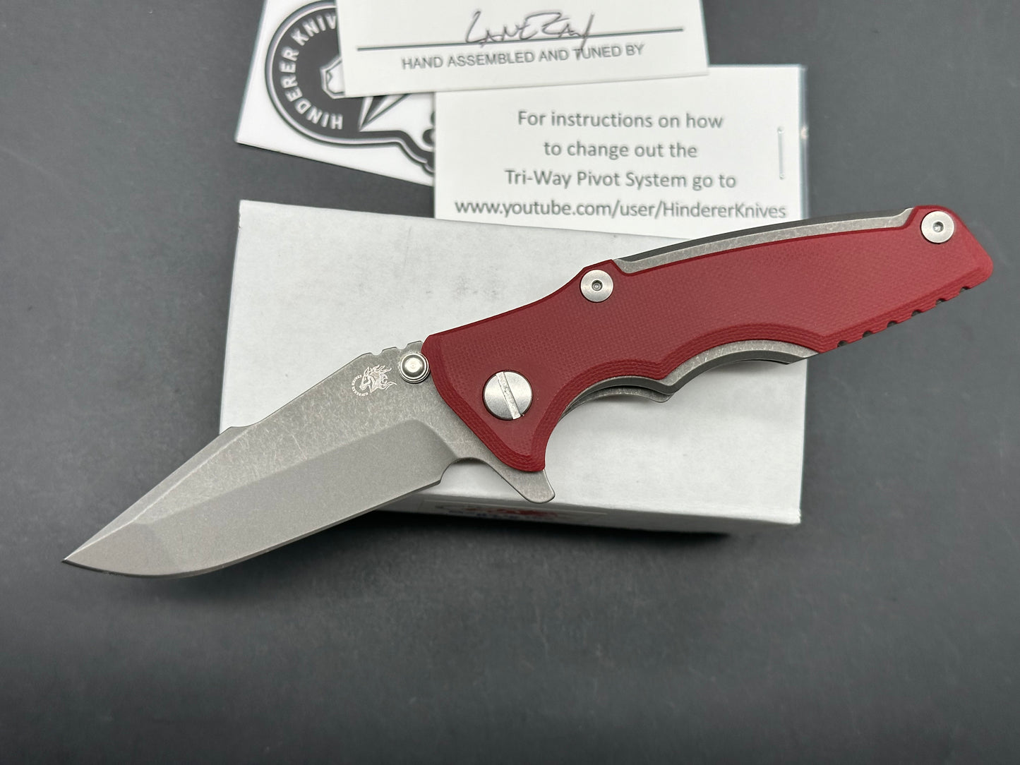 Hinderer Eklipse 3.0 Harpoon Spanto Red G10