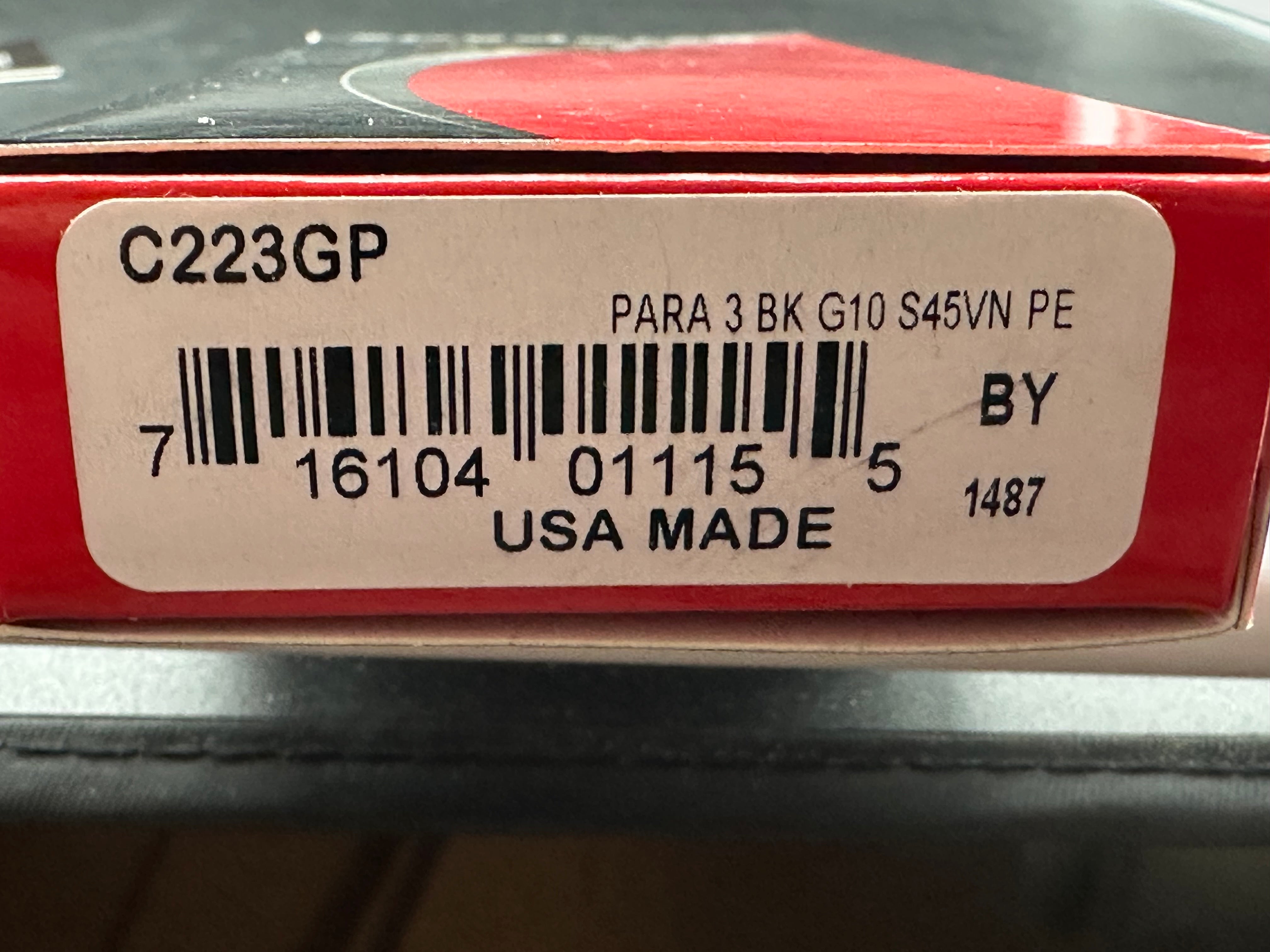 Spyderco Para 3, 2.93" CPM S45VN Stonewash Blade with Black G10 Scales