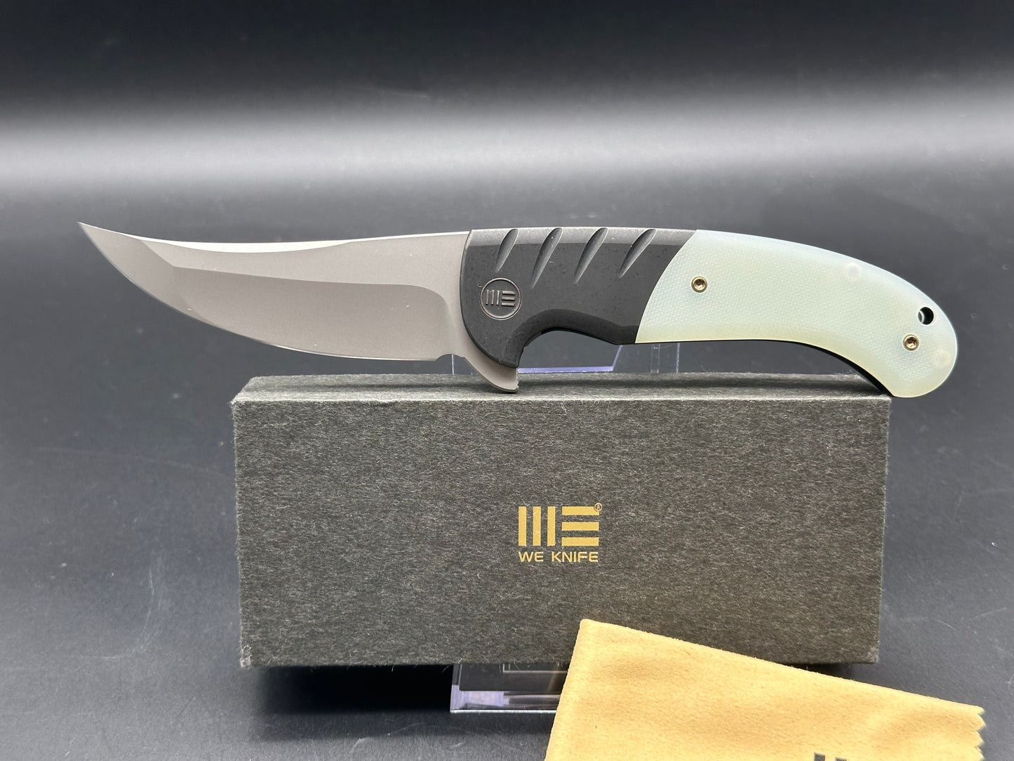 WE Knife Co. Curvaceous Frame Lock Knife Natural G-10/Ti (3.7" BB)