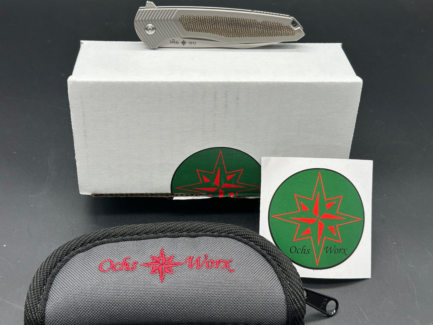 OCHS WORX SOLARSTORM EDX FOLDING KNIFE OD GREEN MICARTA HANDLE M390