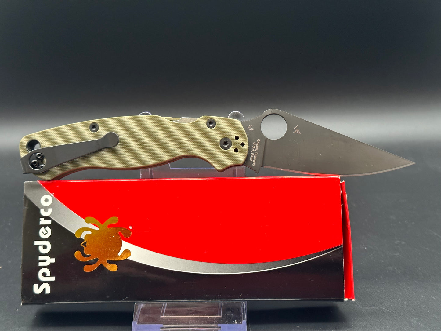 Spyderco Paramilitary 2 OD Green G-10 - Black S90V (DLT Trading Exclusive)