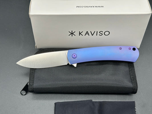 Kaviso Laconico Keen purple titanium handle w/S35VN blade