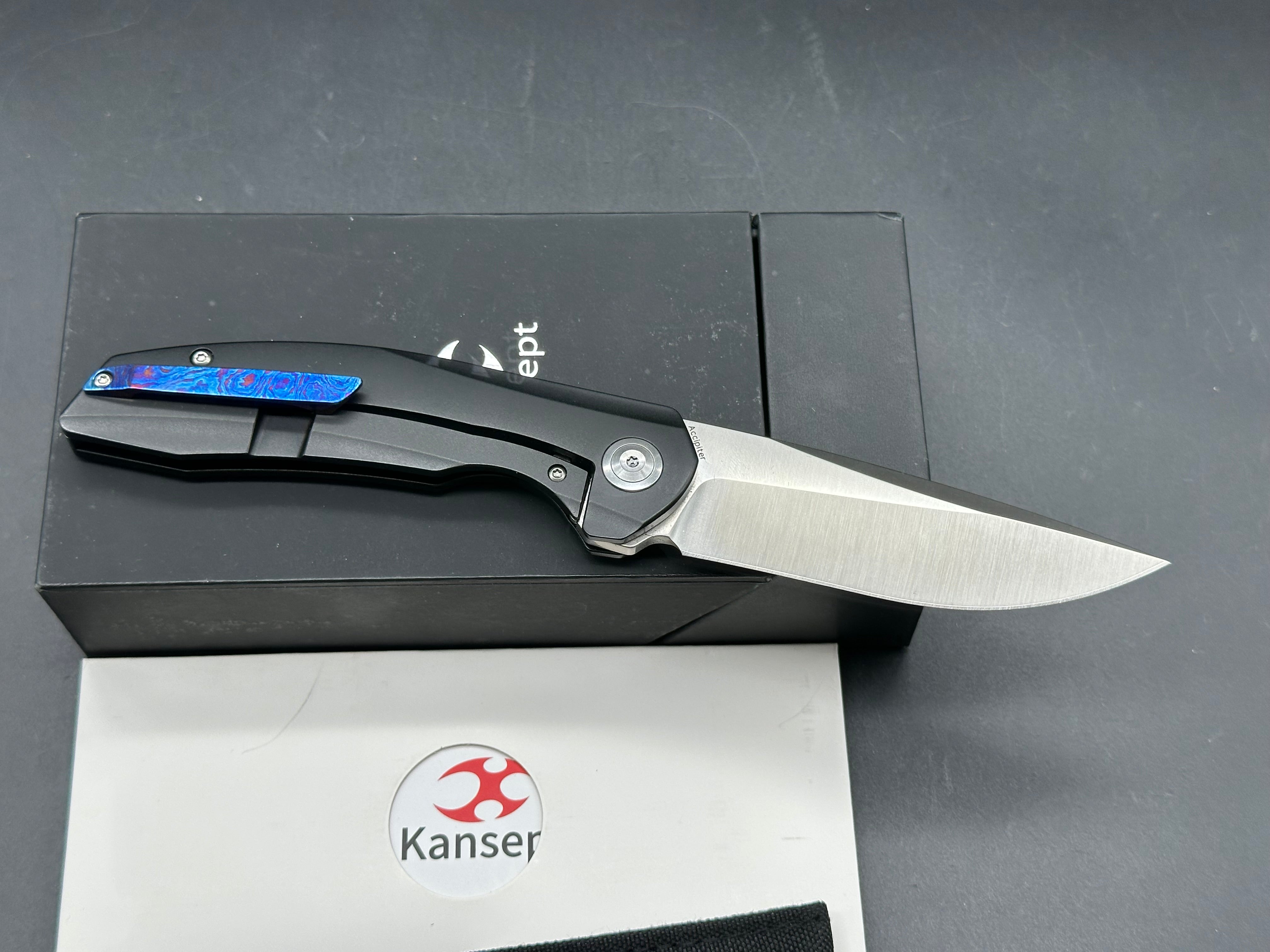 Kansept Accipiter Timascus insert and clip NIB