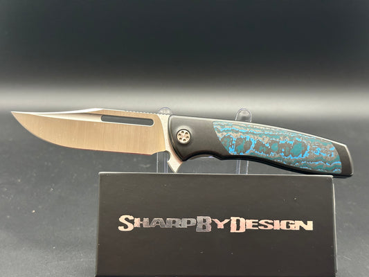 Sharp By Design Evo Typhoon Bowie - Black PVD - Arctic Frost Fat Carbon Inlay