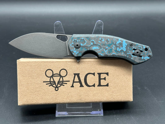 GiantMouse ACE Biblio Ice Folding Knife Arctic Fat Carbon SMKW Exclusive