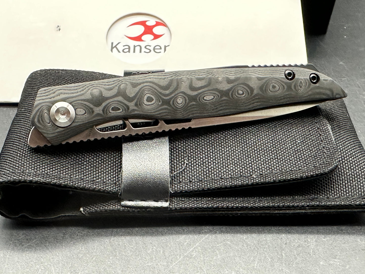 KANSEPT Knives lucky Star Flipper 3.54” CPM-S35VN Blade, Carbon Fiber