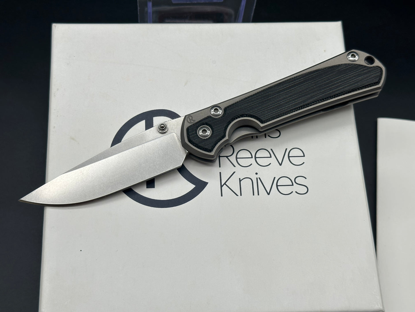 Chris Reeves CRK Small SEBENZA 31 BLACK CANVAS MICARTA DROP POINT