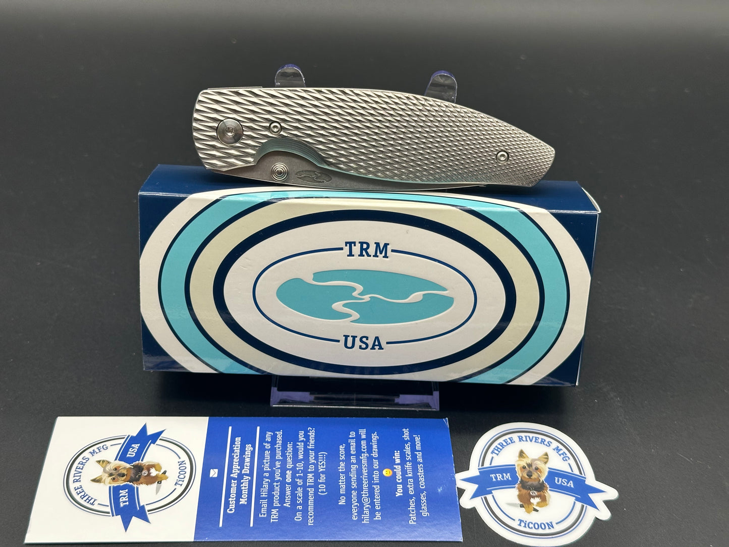 Three Rivers Manufacturing (TRM) Atom Linerlock Folding Knife (3D-Contoured Titanium)