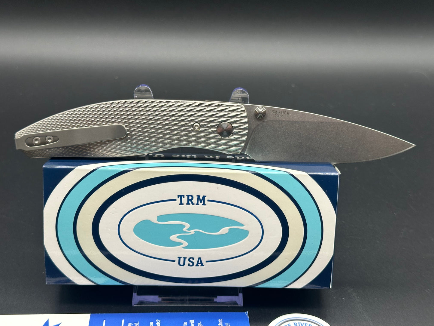 Three Rivers Manufacturing (TRM) Atom Linerlock Folding Knife (3D-Contoured Titanium)