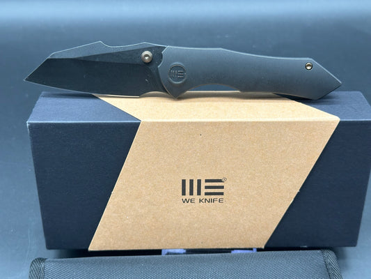 WE Knife Co. High-Fin Frame Lock Knife Black Titanium