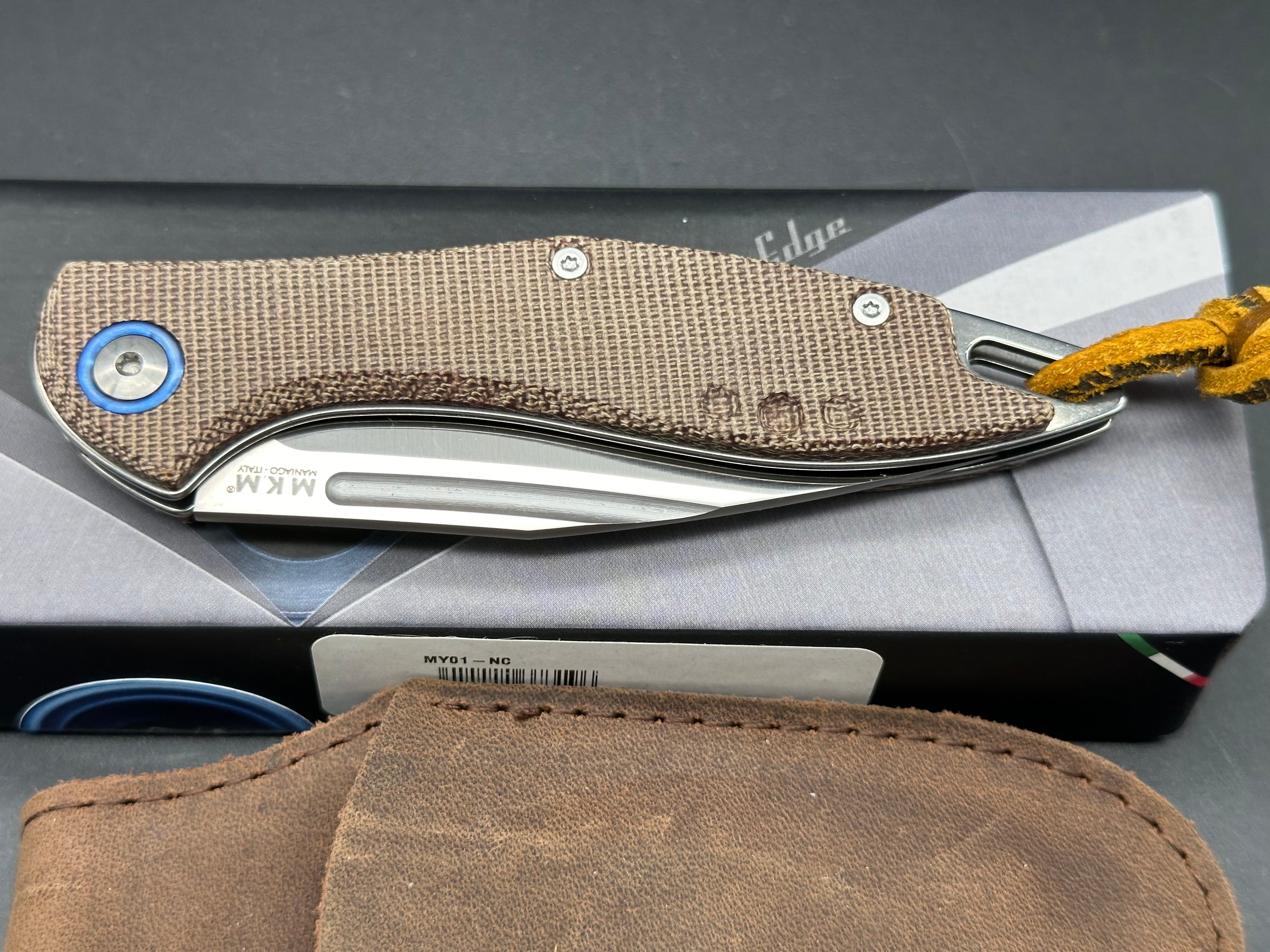 MKM Burnley Fara Slip Joint Folding Knife Natural Micarta (3" Satin)