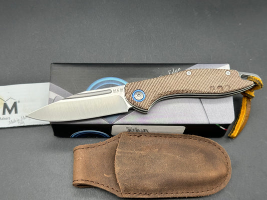 MKM Burnley Fara Slip Joint Folding Knife Natural Micarta (3" Satin)