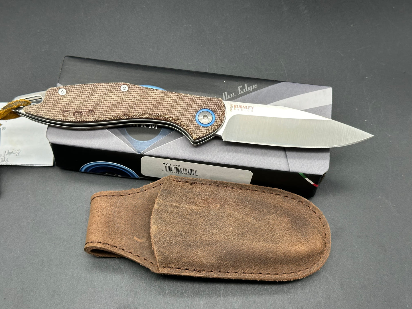 MKM Burnley Fara Slip Joint Folding Knife Natural Micarta (3" Satin)