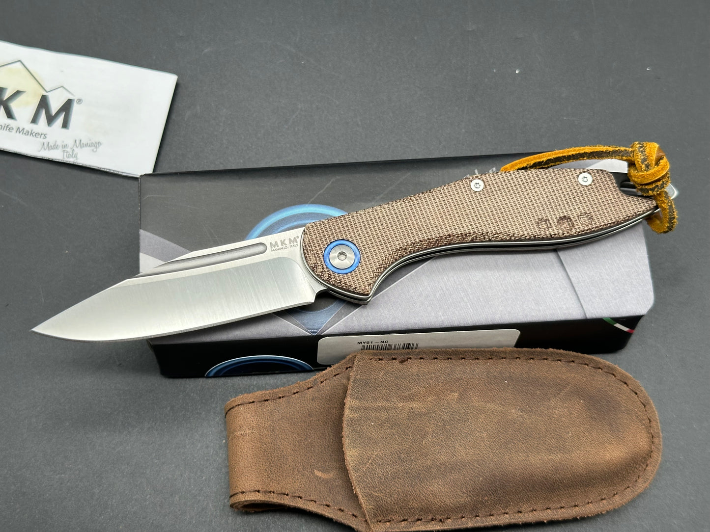 MKM Burnley Fara Slip Joint Folding Knife Natural Micarta (3" Satin)