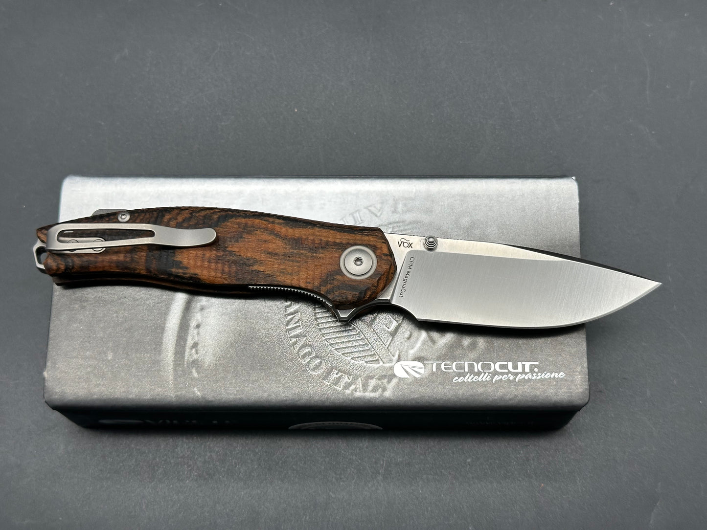 Viper Knives Vale MagnaCut Liner Lock Knife Bocote Wood (2.67" Satin)