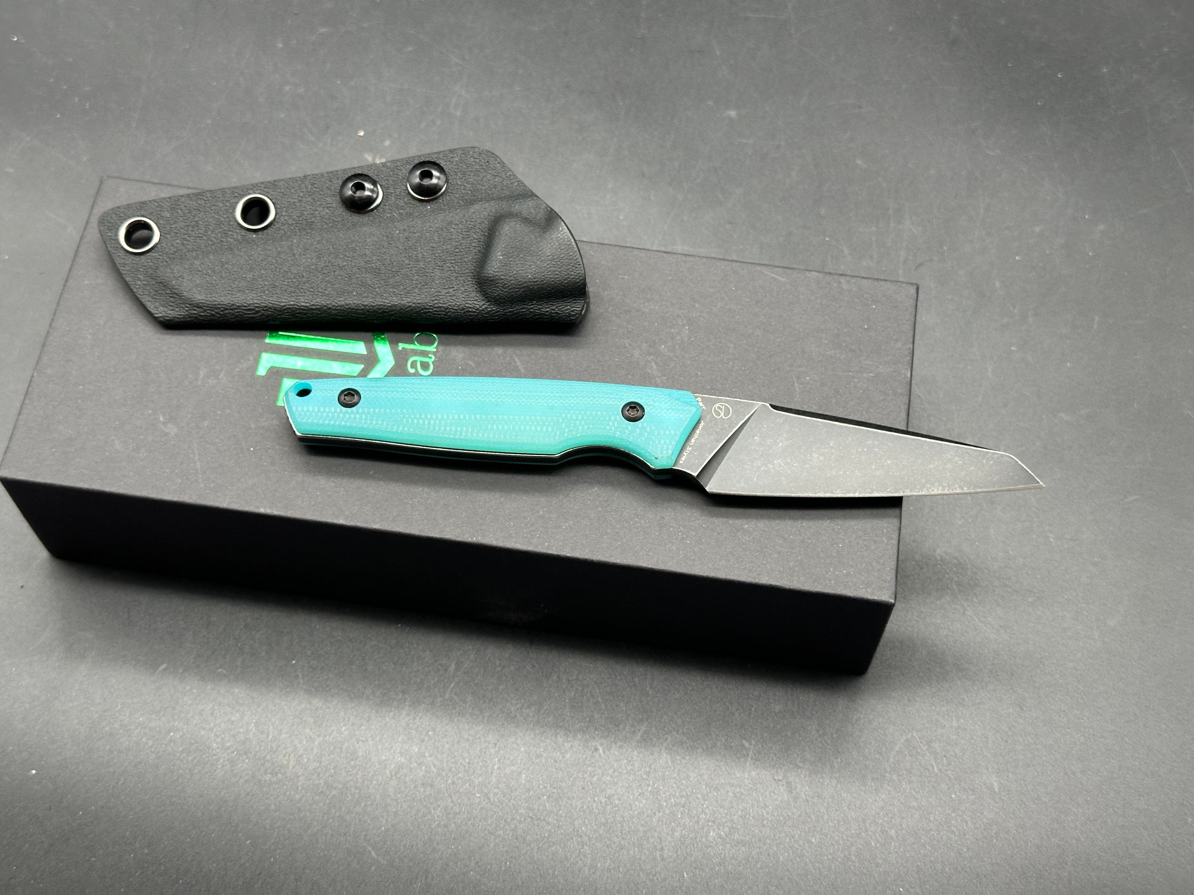 TENABLE PARR TIFFANY BLUE G10 HANDLE 14C28N REVERSE TANTO PLAIN EDGE