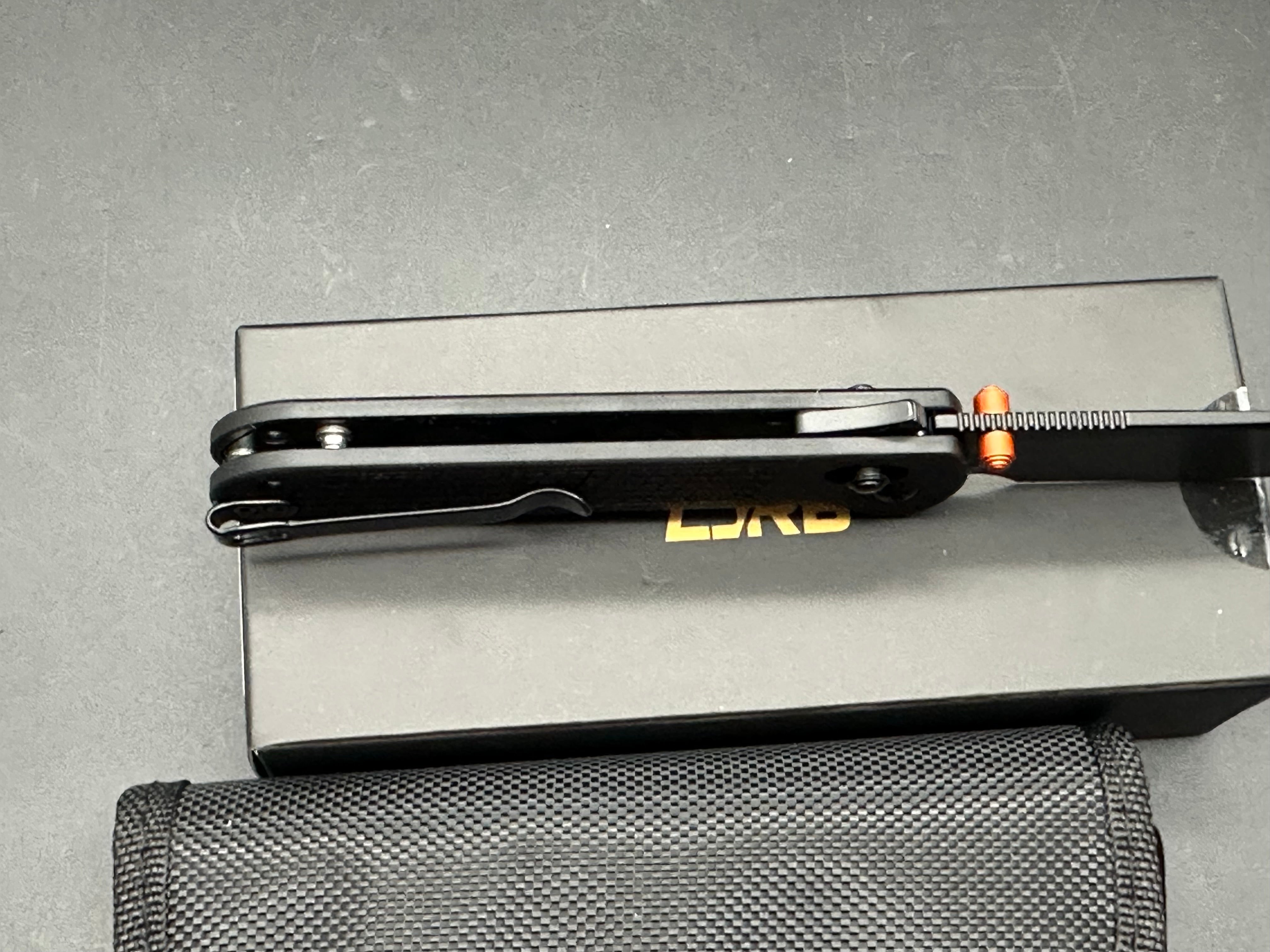 CJRB BOLT BLACK G10 HANDLE AR-RPM9 DROP POINT PLAIN EDGE BLACK PVD FINISH