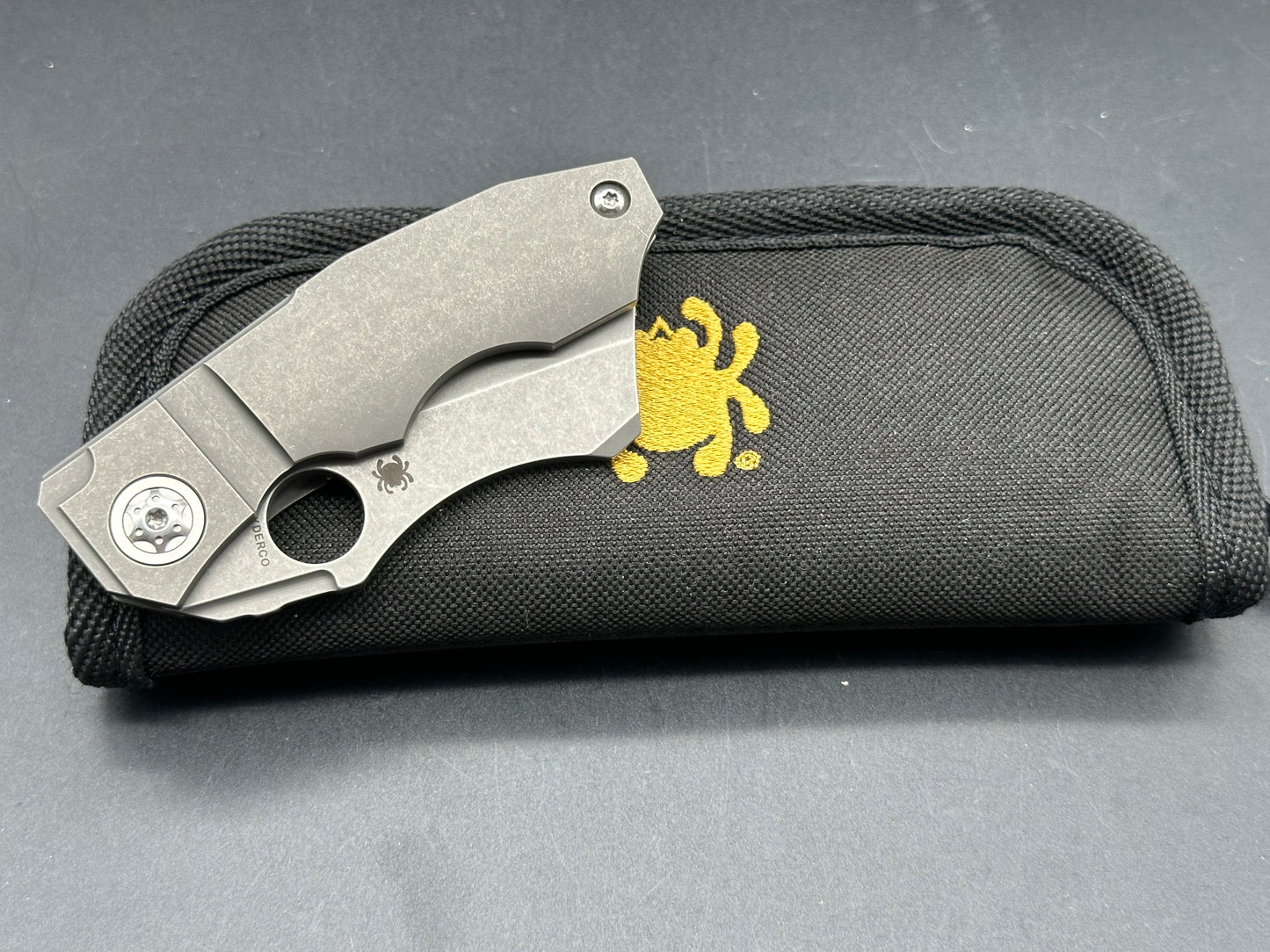 Spyderco Stovepipe Frame Lock Knife Titanium (2.8" Stonewash)