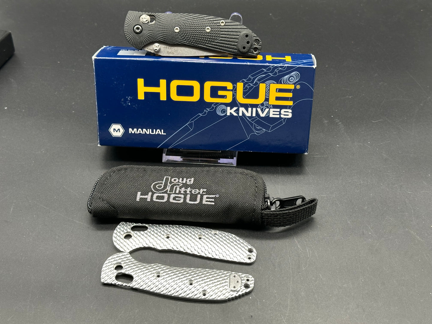 Hogue Doug Ritter Mini RSK with original goat scales aluminum