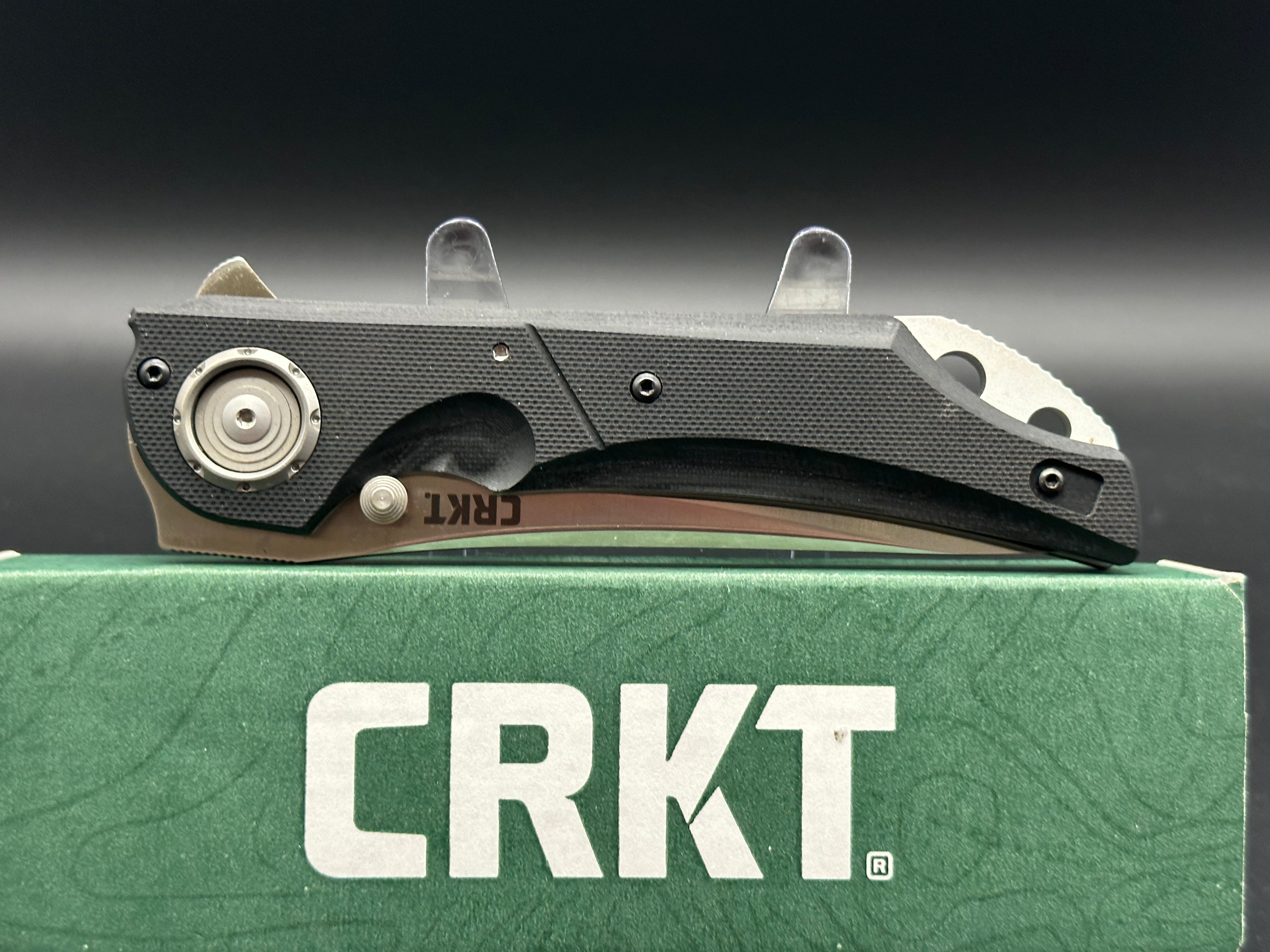 CRKT Seismic Deadbolt Lock Knife Black G-10 (3.9" Satin) 5401